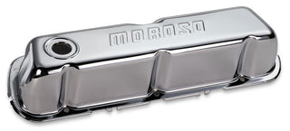 MOROSO Chrome B/E Valve Covers BBC Tall w/Baffle Virtual Speed Performance MOROSO