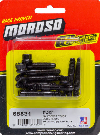 MOROSO Stud Kit - Valve Cover 8pk w/12pt Nuts 1/4-20 Virtual Speed Performance MOROSO