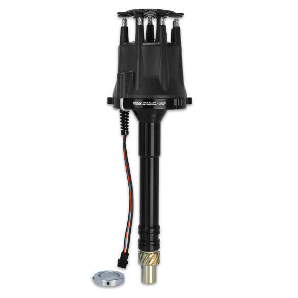 Chevy V8 Pro Billet Distributor Black Finish Virtual Speed Performance MSD IGNITION