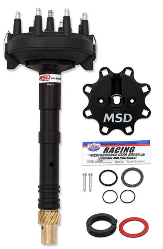 MSD 85583 BBC L/P Crank Trigger Distributor - Black Virtual Speed Performance MSD IGNITION