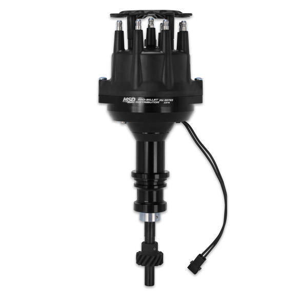 SBF 302 Pro Billet Distributor Black Finish Virtual Speed Performance MSD IGNITION