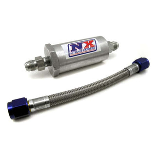 NX 6an Pure-Flo Nitrous Filter w/7in S/S Hose Virtual Speed Performance NITROUS EXPRESS