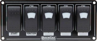 QUICK CAR Ignition Panel w/Start But. 5 Acc. Circut Brkr Virtual Speed Performance QUICKCAR RACING PRODUCTS