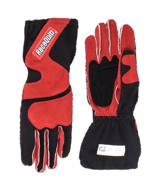 Gloves Outseam Black/Red Medium SFI-5 Virtual Speed Performance RACEQUIP