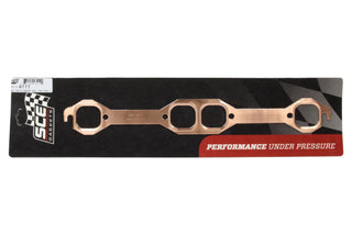 18 Degree SBC Copper Embossed Exhaust Gasket Virtual Speed Performance SCE GASKETS