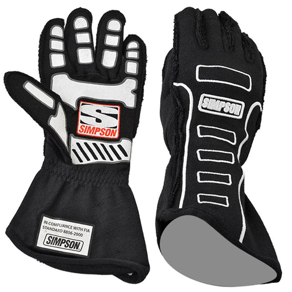 Competitor Glove Large Black Outer Seam Virtual Speed Performance SIMPSON SAFETY