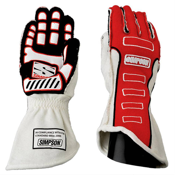Competitor Glove Large Red Outer Seam Virtual Speed Performance SIMPSON SAFETY