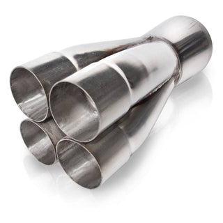Merge Collector 2-3/8in Primaries 4-1/2in Outlet Virtual Speed Performance STAINLESS WORKS