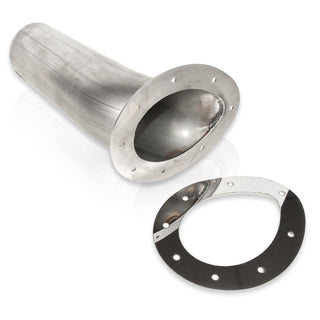 Through body Exhaust Tip Teardrop Style 3in Inlet Virtual Speed Performance STAINLESS WORKS