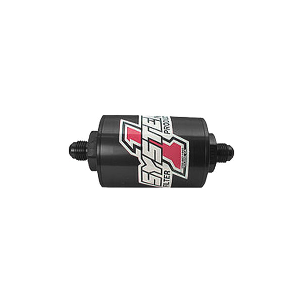 SYSTEM ONE Pro Street Inline Fuel Filter - #6 Billet - Blk Virtual Speed Performance SYSTEM ONE