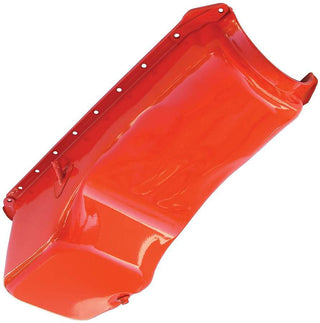 Trans-Dapt 4 Qt Orange Steel Oil Pan – Rear Sump – Fits 1965–1990 Big Block Chevy 396, 427, 454 – 2-Piece Rear Main Seal