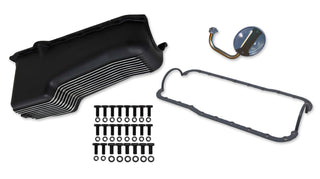 Weiand 6024FWND 4qt Black Finned Oil Pan Kit for Ford 289/302 | Virtual Speed Performance
