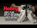 Holley LS3/L92 Split Single Plane Race Intake Manifold Black Finish